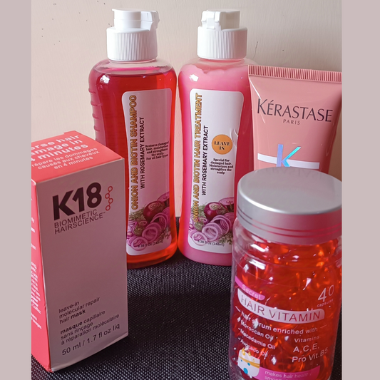 KIT CHAMPU, ACONDICIONADOR, TRATAMIENTO, K18, VITAMINAS